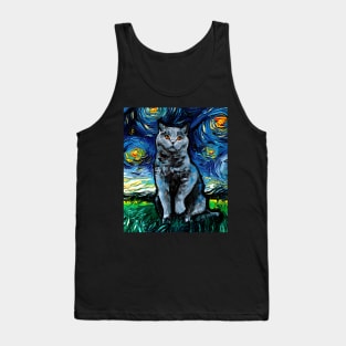 Blue British Shorthair Night Tank Top